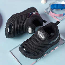 春秋毛毛虫鞋男女童儿童软底防滑网面宝宝学步鞋机能懒人1-6岁