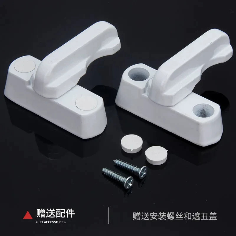 Plastic Steel Casement Door and Window T-Type Lock, Window Latch, Aluminum Alloy Anti-Theft Lock, Door and Window Accessories, Casement Window Lock
