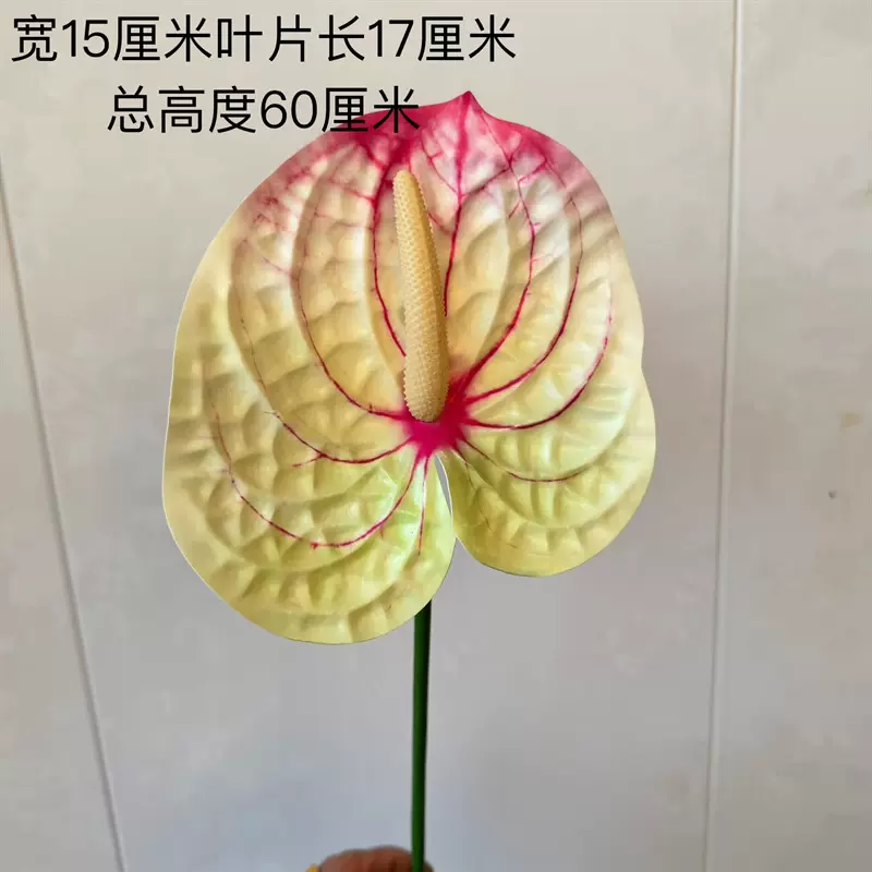 婚礼火鹤掌大红掌仿真花高级感逼真年宵花新年装饰仿真花婚庆用花
