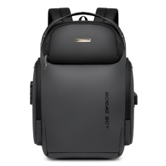 Business Trip Men's Laptop Bag Fashion Solid Color Student Large Capacity School Bag Simple Casual Lightweight Travel Backpack