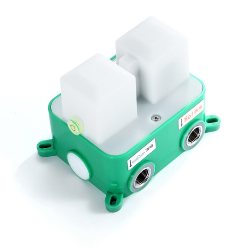 HIDEEP three-function shower mixer faucet wall-mounted concealed shower valve black thermostatic switch button control valve