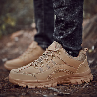 Cross-border new hiking shoes outdoor running hiking cross-country shoes autumn and winter low-top leather wear-resistant extra-large size sneaker