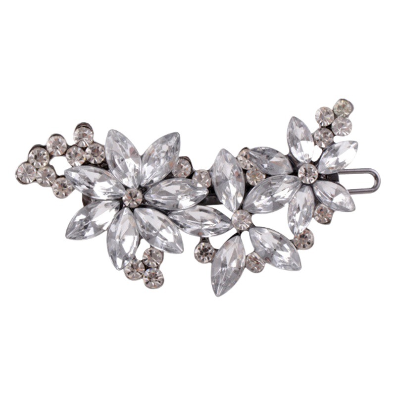 Yiwu moda temperamento calle tiro flores horquilla clip lateral venta al por mayor Fabricantes europeos y americanos retro flash diamante accesorios para el cabello al por mayor