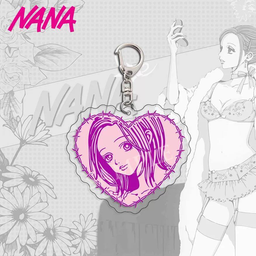 Акриловый брелок для ключей (NANA) с подвеской аниме HD, двусторонняя UV-печать, случайный дизайн