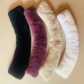真獭兔毛领加工定做各种颜色尺寸定制保暖立领方领皮衣羽绒服专用