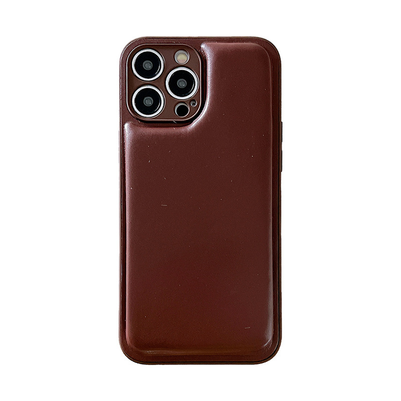 新款ins极简纯色适用iPhone15promax苹果14手机壳11新款12皮质13|undefined