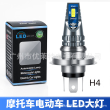 跨境专供 新款宽压高亮 摩托车头灯 LED前大灯 H4 3570 2SMD