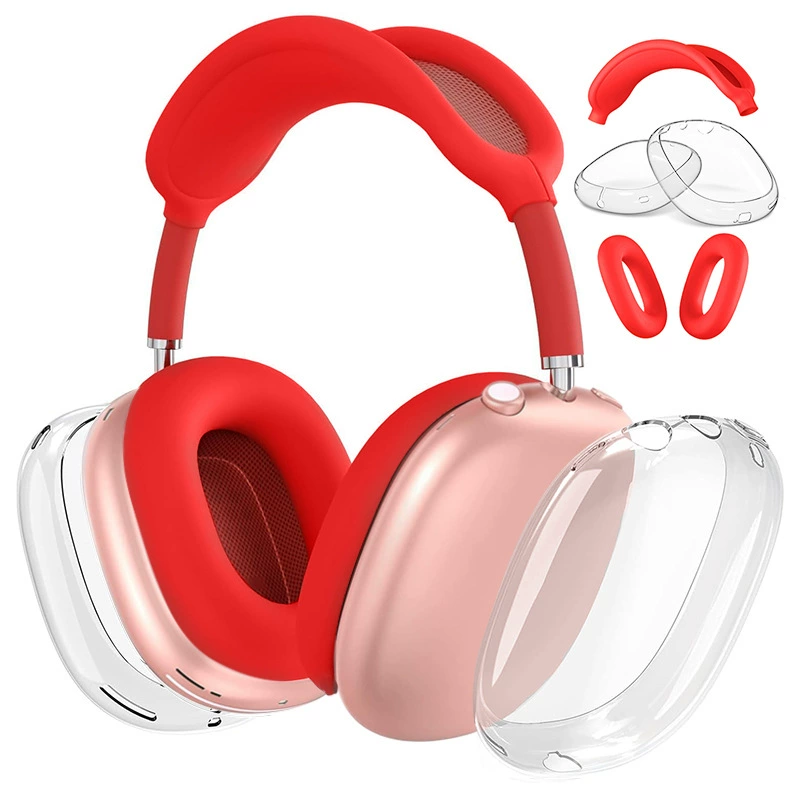 TPU прозрачный чехол для AirPods Max с крышкой на луче защиты, универсальные цвета