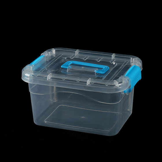 Plastic Transparent Storage Box Household Toy Organiser Large Capacity Suitcase Moisture-proof and Dustproof Storage Box in stock