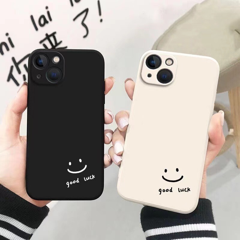 Suitable for Apple 15 Phone Case, Smiley Face Design, Full Coverage for 15 Pro, 13, 14 Pro, Anti-Drop Protective Cover, White, Simple Cartoon Style Suitable for Apple 15 Phone Case, Smiley Face Design, Full Coverage for 15 Pro, 13, 14 Pro, Anti-Drop Protective Cover, White, Simple Cartoon Style
