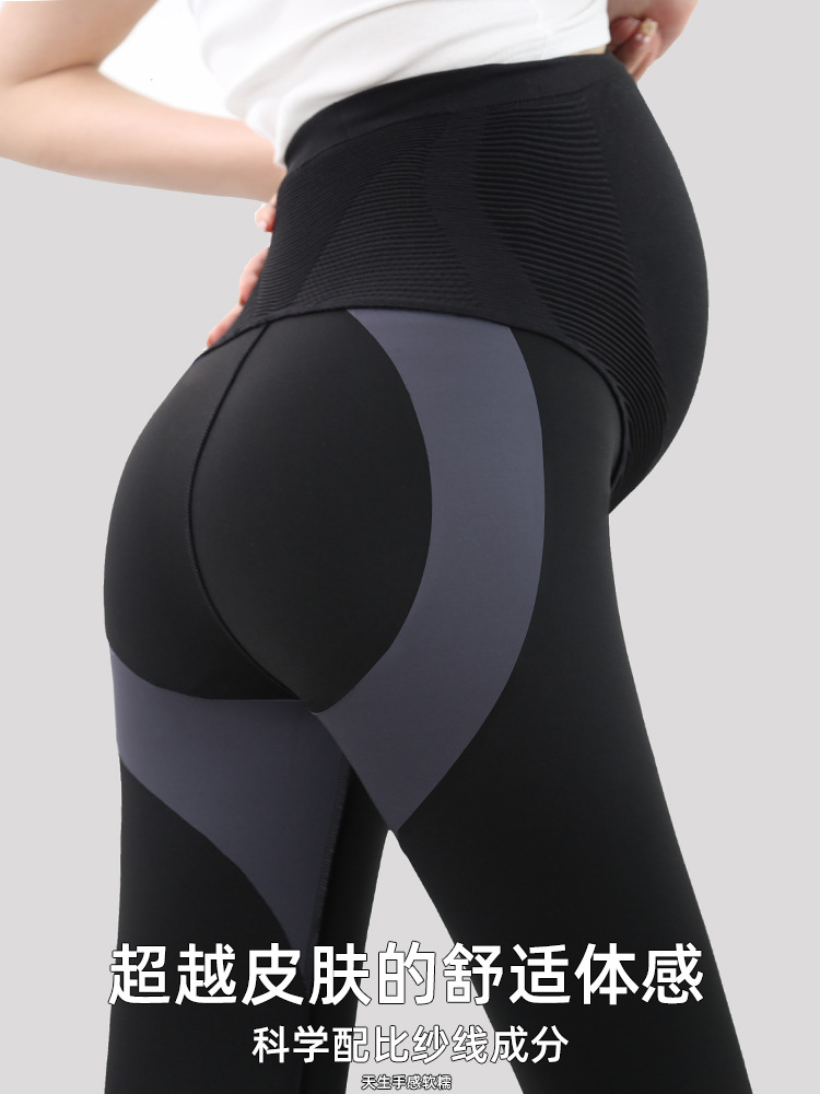 Leggings embarazadas de verano delgada yoga barbie deportivo 2025 nuevos pantalones de tiburón pequeño tamaño grande