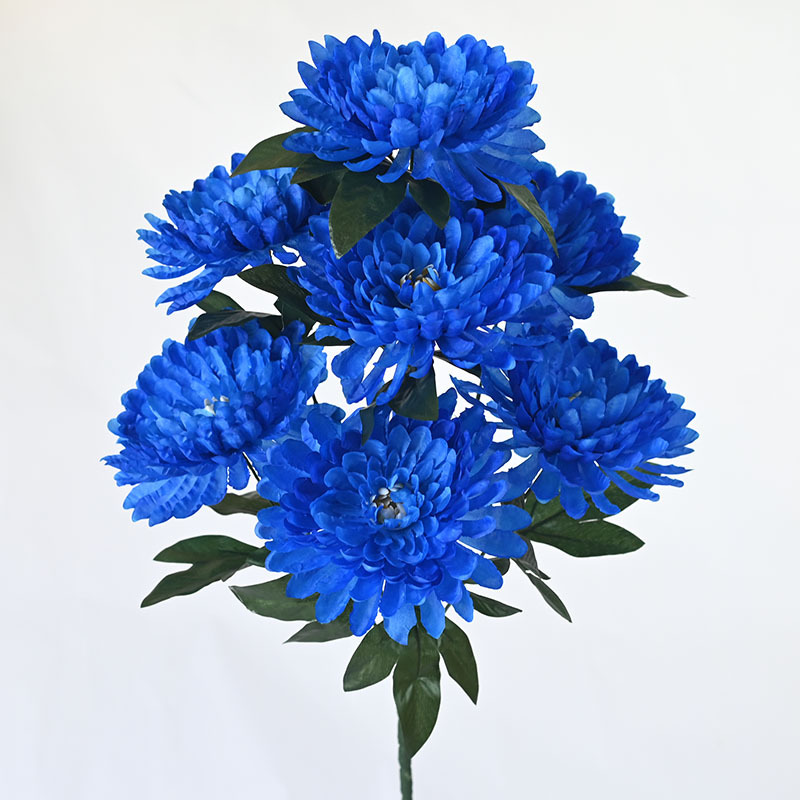 Fábrica mayorista de simulación de 7 flores ricas y lujosas flores simuladas decoración floral paisajismo simulación flores falsas flores flores falsas flores flores falsas flores de crisantemo