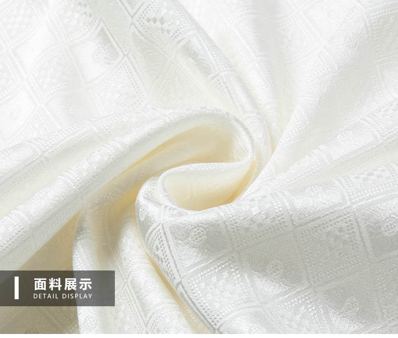 Áo polo nam tay ngắn lụa tơ tằm cao cấp cổ bẻ — Trắng 5251 chi tiết 22