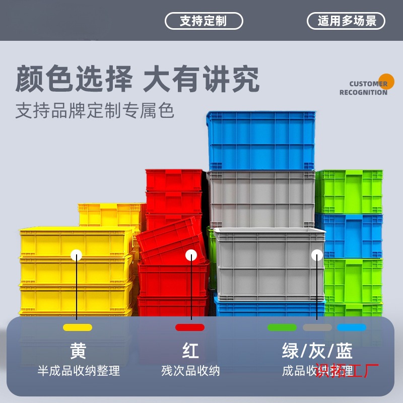 盒中号零件盒周转箱物流中转框盒子加厚箱子收纳工业风塑料长新款