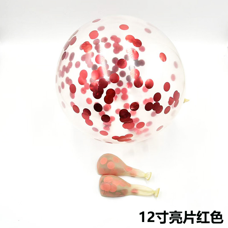 12 pulgadas globo de sequilla decoración de látex transparente globo de papel de decoración de boda fiesta de cumpleaños al por mayor