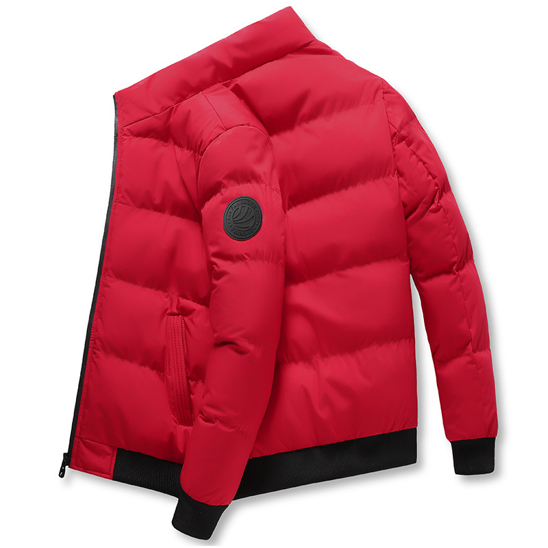 Herrkläder vinter ny herr ståkrage slim fit vadderad jacka mode ungdom förtjockad vadderad jacka herrkläder_voghion.com