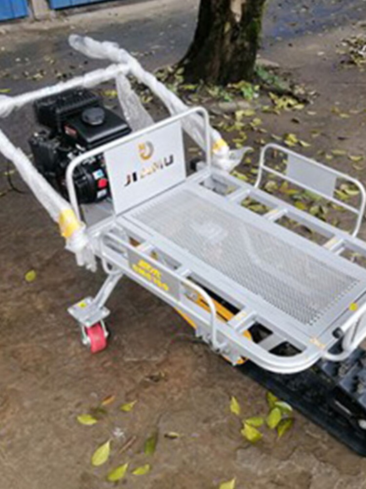 单履带运输车小路鸡公单轮手推车窄路爬坡车独轮汽油机小型搬运车