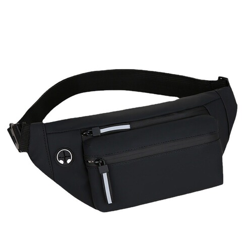 Men's mobile phone waist bag black stall casual waterproof men's chest bag outdoor running sports crossbody bag foreign trade