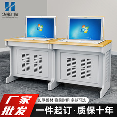 コンピュータの机をひっくり返します。