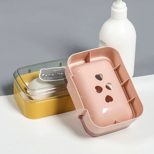 Wholesale new flip-top soap box drainable soap storage box with lid for home bathroom simple soap box