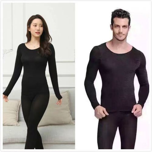 37 degrees constant temperature 3 seconds heating autumn and winter ultra-thin round neck seamless thermal underwear women's autumn clothes and long trousers set