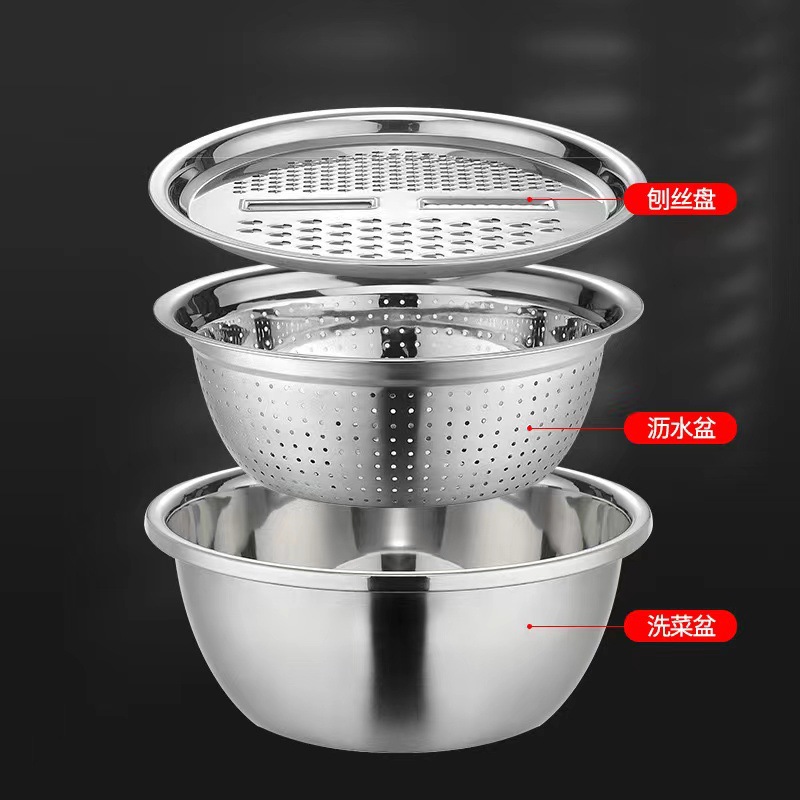 Conjunto de tres piezas de acero inoxidable cuchilla de corte de verduras condimento de arroz de cocina