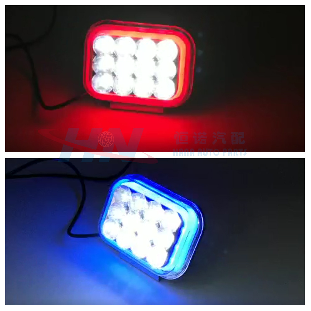 Luz de trabajo de motocicleta auto luz de trabajo multicolor luz de flash de motocicleta auto Luz de cola de motocicleta auto multicolor