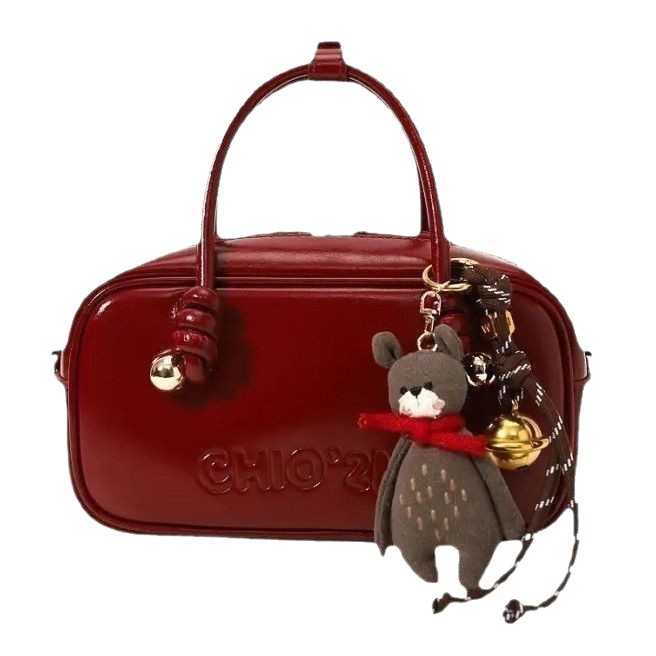 Borsa a tracolla nanfeng chio bordeaux in vera pelle da donna_voghion.com