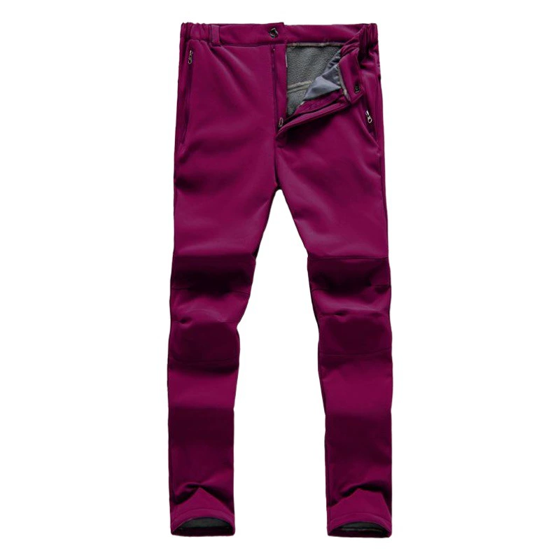 Осень/Зима Пара Мягкая Shell Брюки Уличные штаны Зарядные штаны Водонепроницаемые ветрозащитные теплые флисовые штаны Легкая пластина 1206