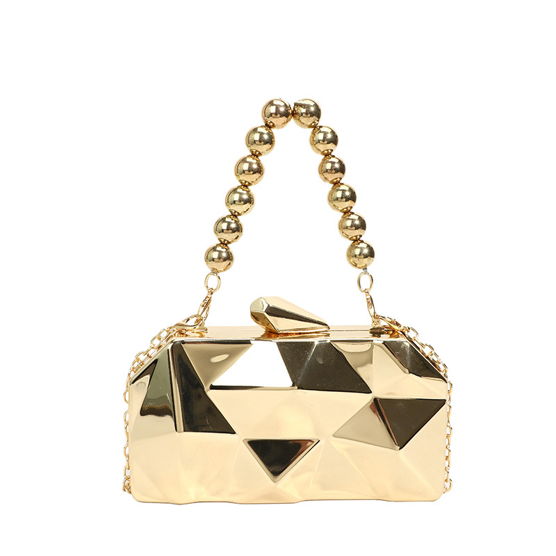 Nicho de diseño de bolso de verano 2025 nueva moda personalidad acrílico bolso de hombro cadena de cuentas bolso de mujer