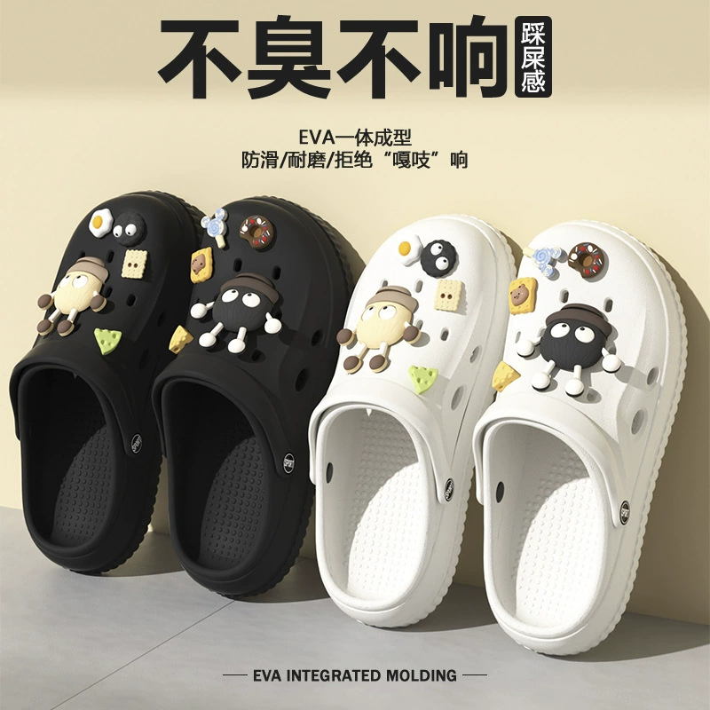 Женские домашние тапочки и сандалии с мультяшным принтом крокодила, новые 2025 года, для пар, с толстой нескользящей подошвой из ЭВА, милые, для мужчин и женщин.