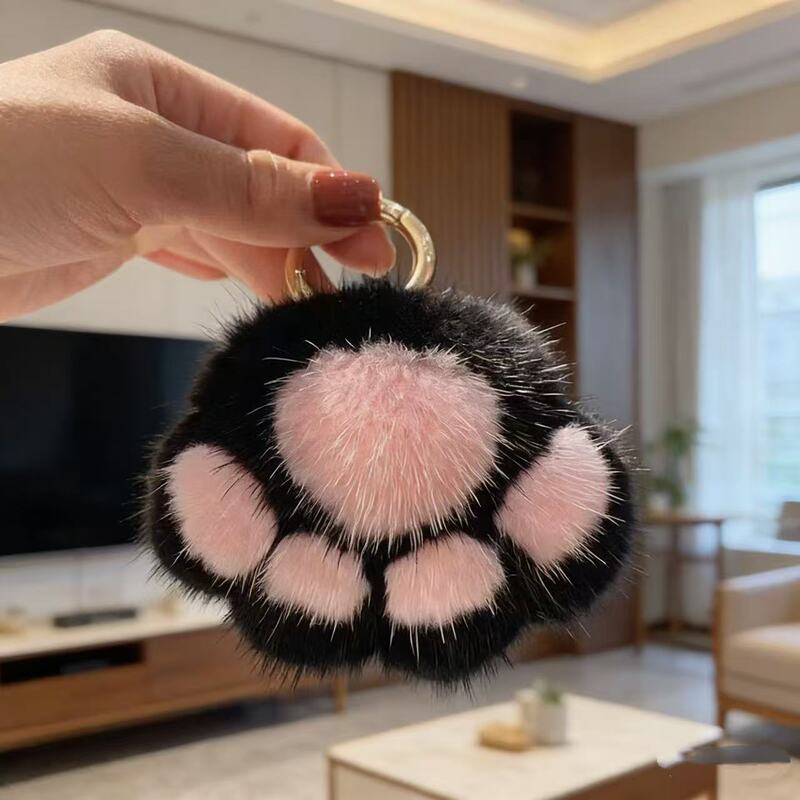 Imitation Mink Fur Cat Paw Plush Pendant Bag Charm Small Paw Car Keychain Accessory Dragon Boat Festival Pendant Imitation Mink Fur Cat Paw Plush Pendant Bag Charm Small Paw Car Keychain Accessory Dragon Boat Festival Pendant