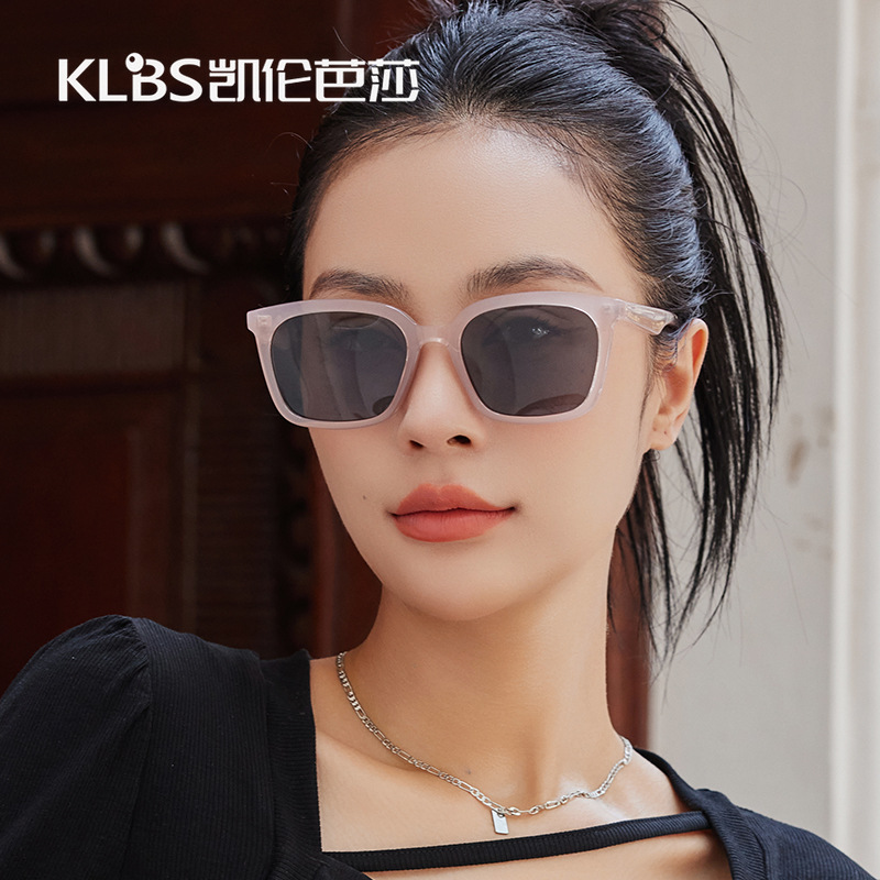 韩版时尚方框偏光太阳镜透明果冻系大框TR插针偏光遮阳墨镜女批发|ms