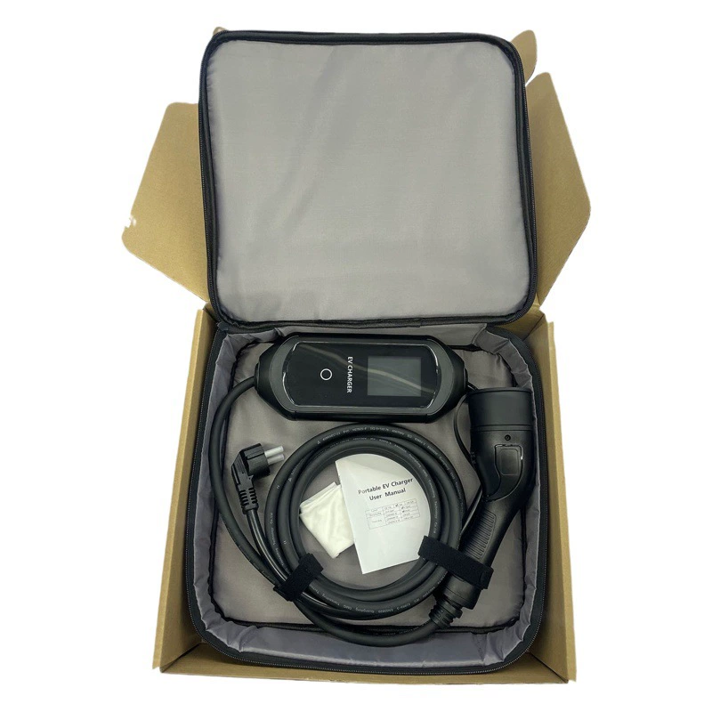 Прямые поставки от производителя, портативное автомобильное зарядное устройство с ЖК-экраном, зарядное устройство национального стандарта 13A 2.8KW 32A 7KW.