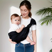 K出生婴儿背巾夏季宝宝腰凳新生儿便携幼儿背带横抱式网布抱娃神