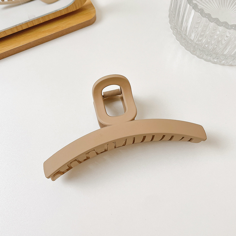 Leche marrón esmerilado pelo clip accesorios para el cabello de las mujeres de alto grado updo tiburón clip gran horquilla ins lindo horquilla al por mayor