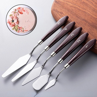 5-piece chocolate scraper cream small spatula cake decorating and smoothing spatula color mixing baking tool suit