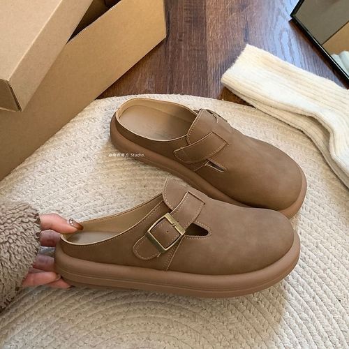 Stylish, Versatile Birkenstock Closed-Toe Slippers for Women – Casual Wear for Spring/Summer, Vintage Design, Easy-Step-On Style Perfect for Pregnant Moms
