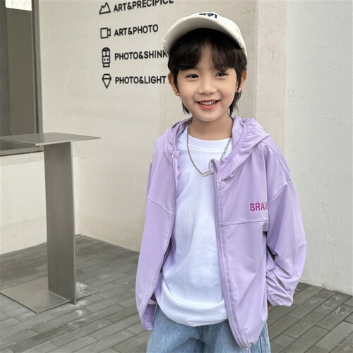 Haimajia 2024 new summer style boys' hooded sun protection clothing, children's Korean style children's clothing, girls' light jackets, trendy