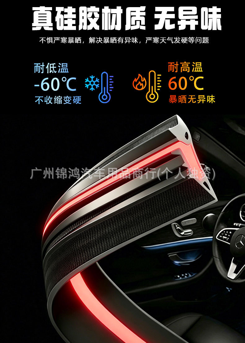 Car USB ambient light, central control panel, dashboard, through-body fantasy light strip, front windshield, direct sales from manufacturer, APP control
