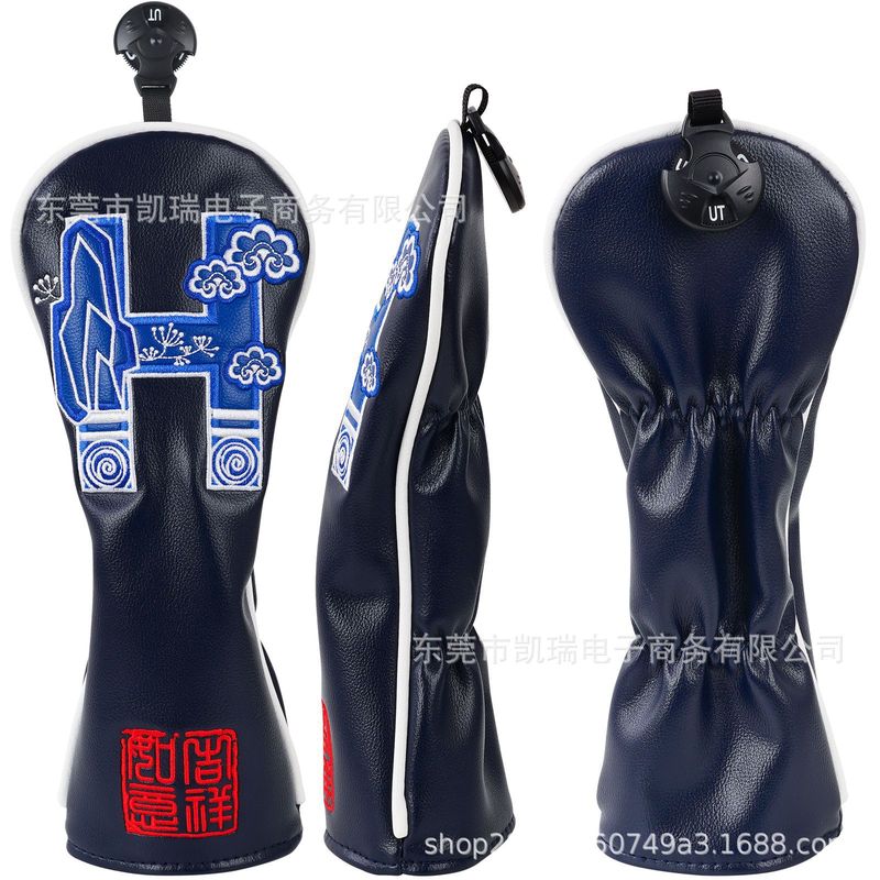 工場スポットゴルフキャップカバーGolf Headcover中国風京劇九色鹿ゴルフクラブカバー|undefined