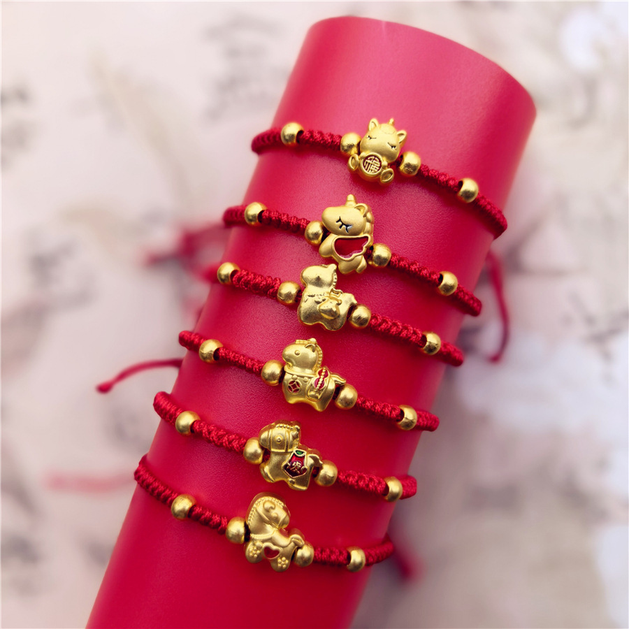 New Year of the Horse Red String Braided Bracelet for Good Fortune, Wealth, and Luck for Couples, Wholesale