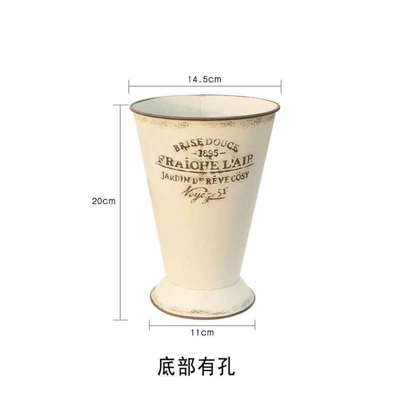 厂家供应欧式复古风格花桶铁皮铁艺花盆现货|undefined