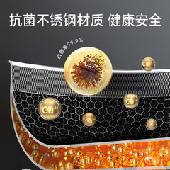 Kitchenware Set Including Antibacterial Stainless Steel Wok, Home Fry Pan, Vegetable Knife, Spatula, Soup Spoon, Dual-Ear Steamer, for Wholesale