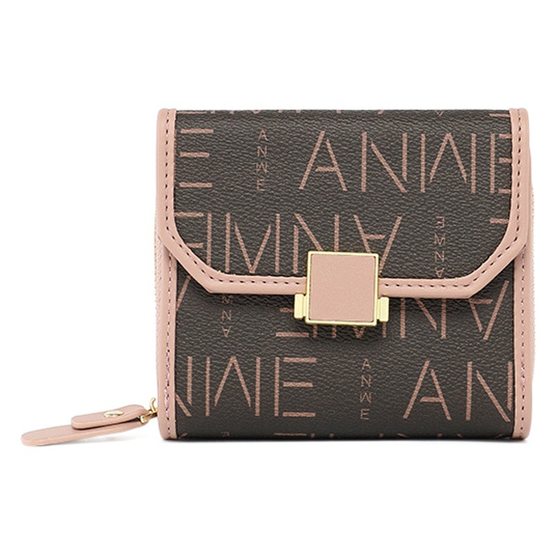 Monedero, Mini Bolso, Cartera de Mujer Moderna, Cartera Corta Multifuncional con Múltiples Ranuras para Tarjetas, Cartera Tipo Acordeón