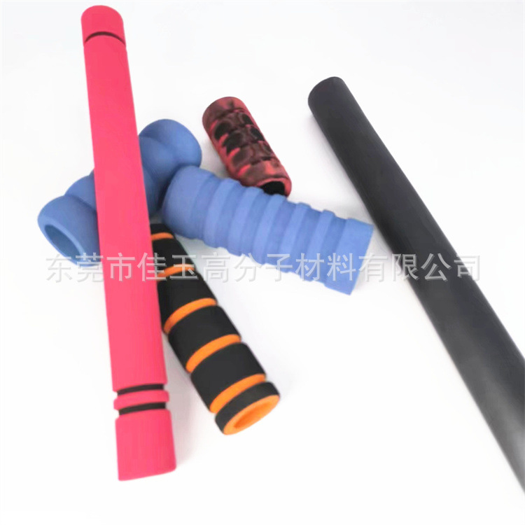 光面磨面研磨凹槽NBR橡塑把套 健身运动器材手把套