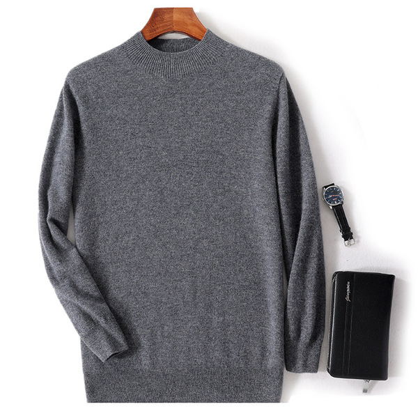 Woolen demi-season cashmere knitted sweater