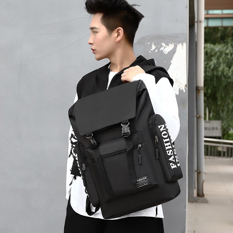 Customized backpack for men's leisure outdoor travel, college student backpack, new business fashion computer bag, large capacity