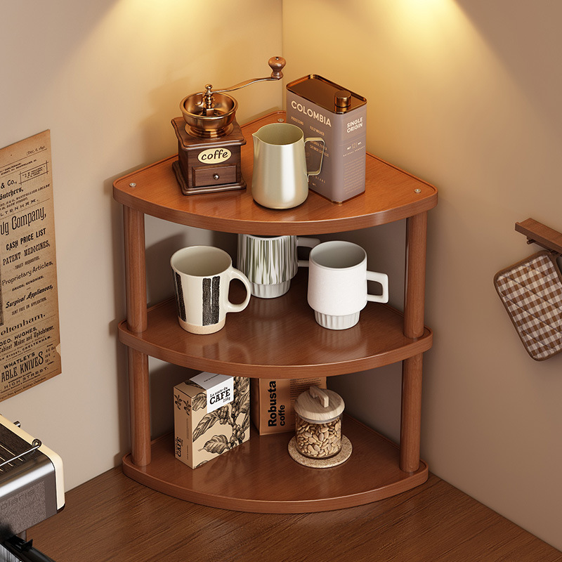 Desktop Storage Rack Corner Organizer Kitchen Table Countertop Cup Holder for Tea Cups, Water Cups, Coffee Cups, and Tea Sets