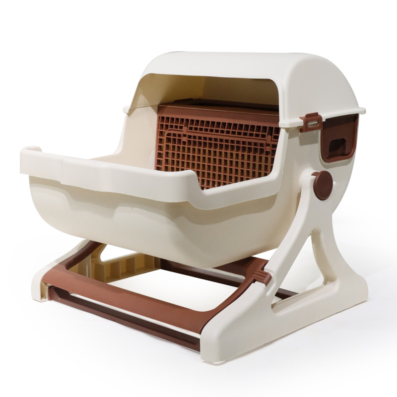 Lavabo de arena para gato perezoso Le ViewSonic Ventas directas de fábrica Gato semiautomático grande Four Seasons Baño para mascotas semicerrado universal